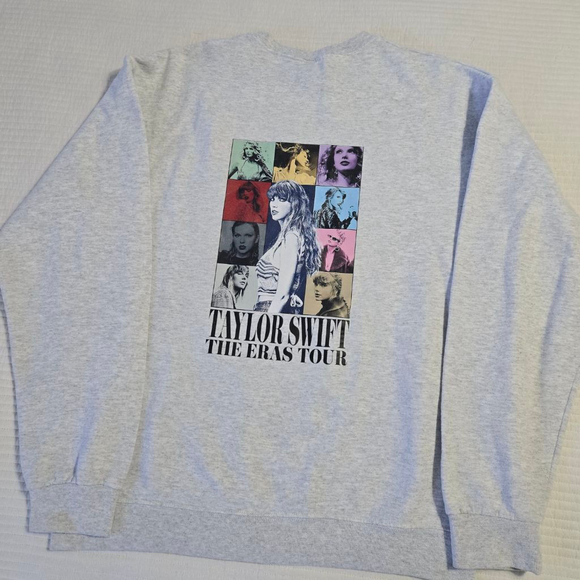 Women's Jerzees Heather Gray Taylor Swift Eras Tour Sweatshirt M - Picture 9 of 10